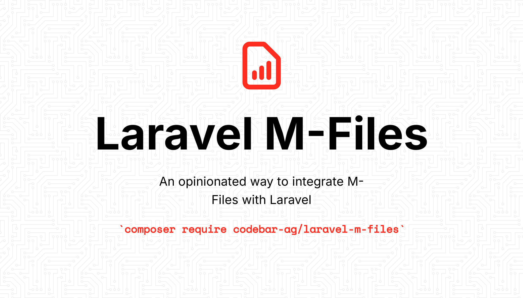 Laravel M-Files banner with description and logo