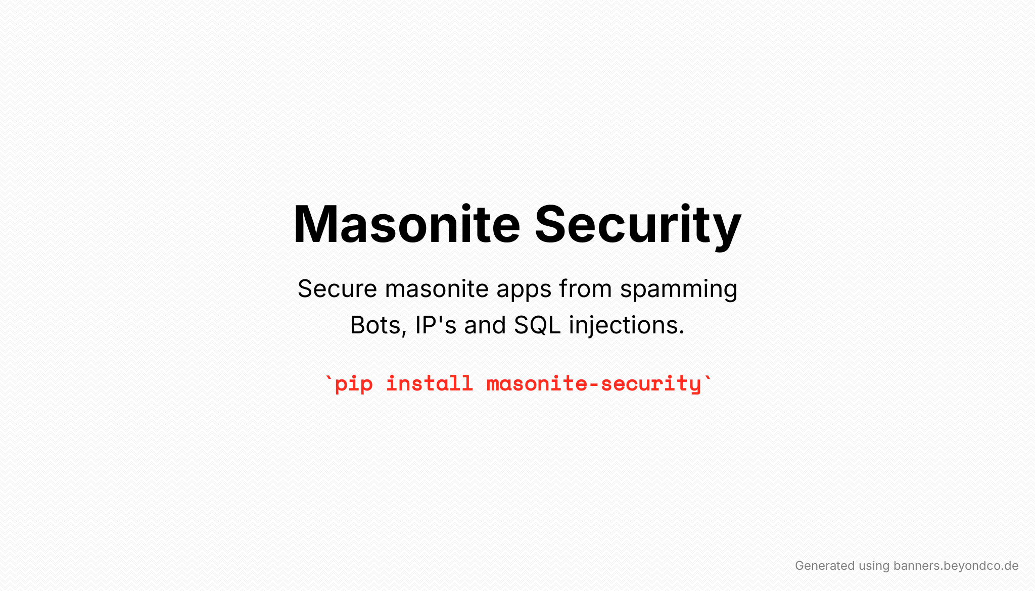 Masonite Security